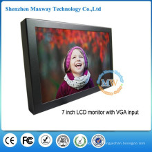 DC 12v adapter flat screen TFT color 7 inch HD LCD monitor with VGA port